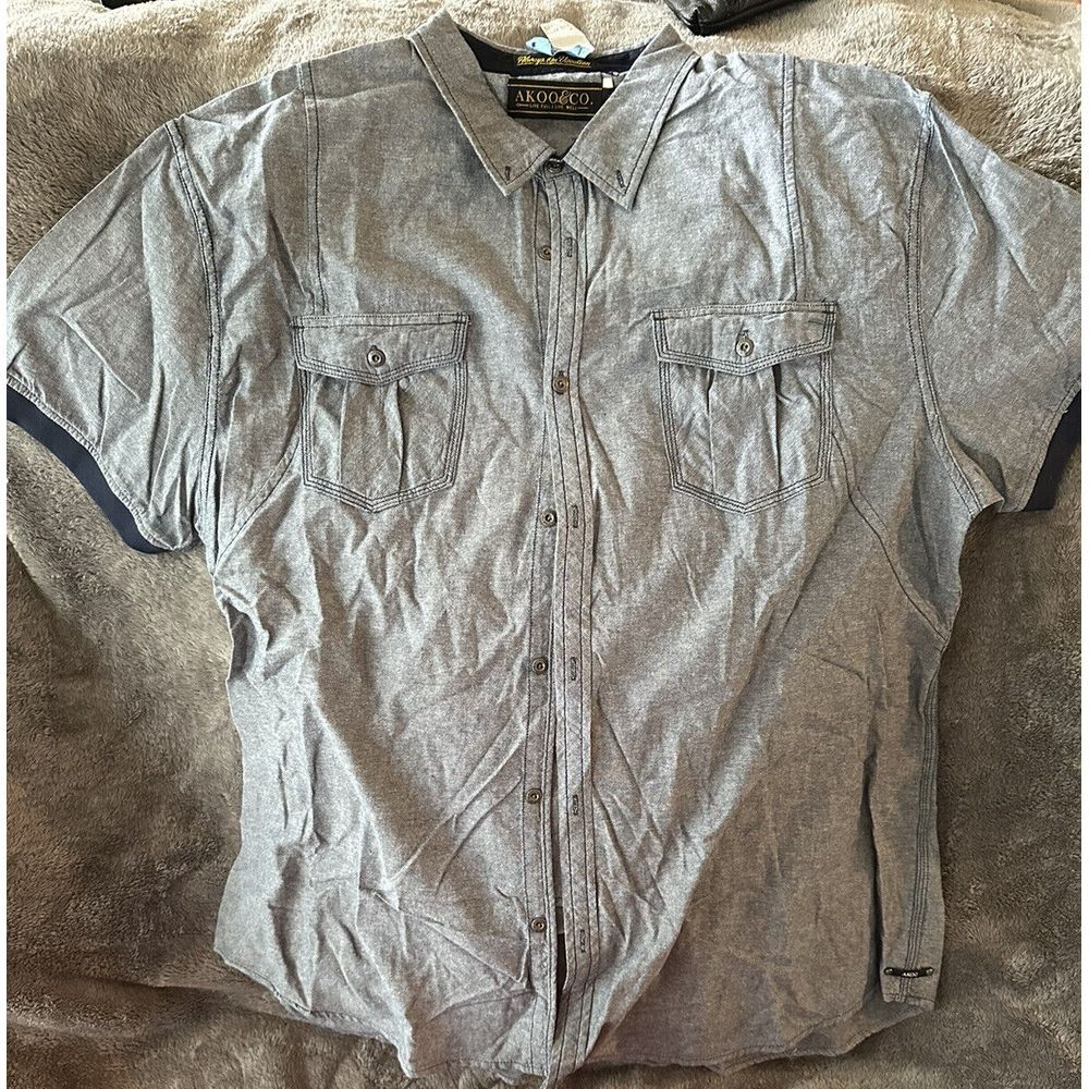 Vtg AKOO Polo Shirt Mens 3X‎